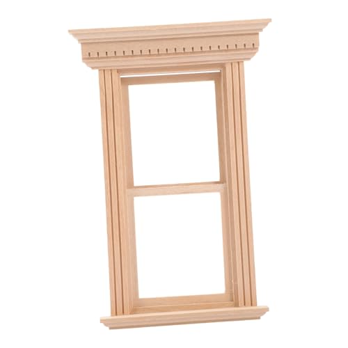 ibasenice Mini-fensterdekoration Vorgeben Kleines Puppenhauszubehör Mini-hausfenster Miniaturfenster Miniaturmöbel Aus Holz Mini-hausdekoration Kinderspielzeug Chocolate Hölzern von ibasenice