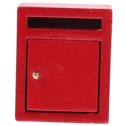 ibasenice Lebensechter Mini-briefkasten – Miniatur-briefkasten-Spielzeug Im Maßstab 112 Für Kinder Dekorativer Holzbriefkasten Für Den Garten Spielzeug-briefkasten von ibasenice