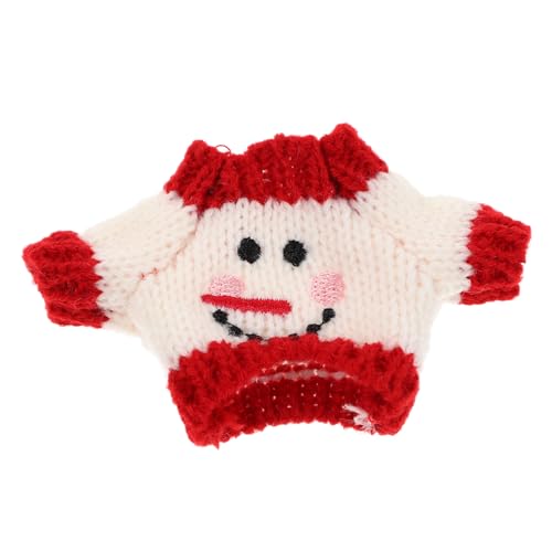 ibasenice Puppen-anziehpullover Babypuppen-Kleidung Mini-Pullover Weicher Plüsch Weihnachtsdesign Requisite Puppenaccessoire Basteln von ibasenice