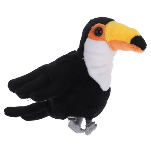 ibasenice Mini -vogelfingerpuppe Fingerpuppen Fingerspielzeug Für Kleinkinder Kleinkind Handpuppen Vogelpuppe Tierpuppe Handpuppe Plüsch Fingerplüschspielzeug Black Pp Baumwolle von ibasenice