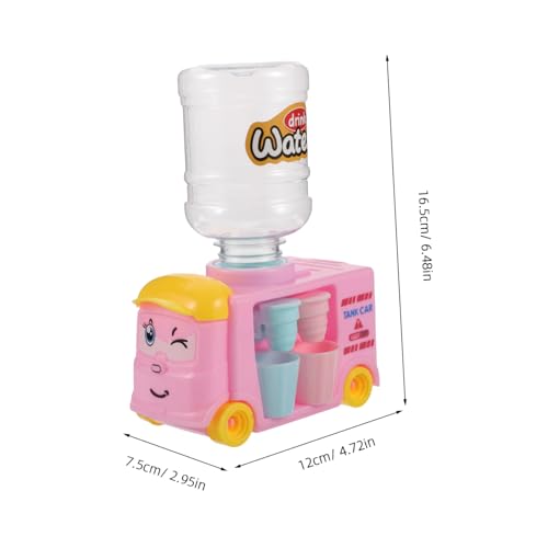 ibasenice Mini-wasserspender Für Puppenhaus Wasserspender Mini-trinkbrunnen Mini-wasserspender Für Das Schlafzimmer Mini-getränkespender Wasserspender Mini Lernspielzeug Plastik Rosa von ibasenice