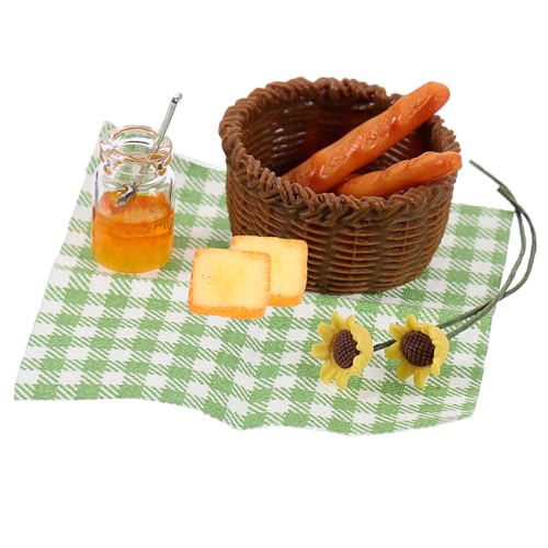 ibasenice Miniatur DIY Brotkorb Set Miniatur Brot Korb Für Puppenhaus Dekoration Heim Deko Modell Miniatur Lebensmittel Für Kreative Szenen Ideal Für Sammler Und Bastler von ibasenice