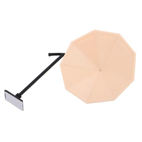 ibasenice Miniatur DIY Dekorationsschirm DIY Gartenschirm Terrassenzubehör Mini Sonnenschirme Puppenhausschirm Puppenhaus Outdoor Zubehör Miniatur Garten Pla Weiß von ibasenice