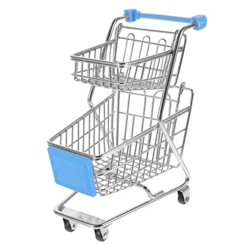 ibasenice Miniatur Einkaufswagen Aufbewahrungskorb aus Doppellagig Hellblau Dekorativer Schreibtisch Organizer für Süßigkeiten Stifte Karten Praktischer für Büro und Zuhause ibasenice Miniatur Einkaufswagen Aufbewahrungskorb aus Doppellagig Hellblau Dekorativer Schreibtisch Organizer für Süßigkeiten Stifte Karten Praktischer für Büro und Zuhause von ibasenice