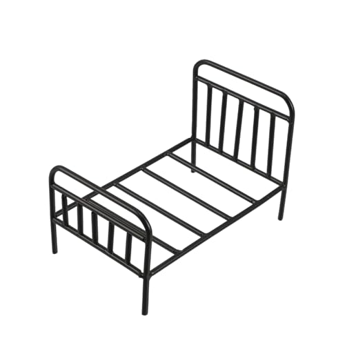 ibasenice Miniatur Einzelbett Mini Blumentopfständer Aus Eisen Puppenhausmöbel Metallbett Für Gartenhalter Puppenhaus Kleiner Blumentopfständer von ibasenice