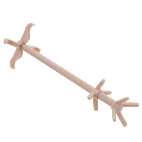 ibasenice Miniatur Garderobenständer aus Hellem Holz Detailreiches Vintage Puppenhaus Möbel Vielseitiges Mini Regal für Kleidung und Hüte Dekorativ für Puppenhaus Spielzimmer und von ibasenice