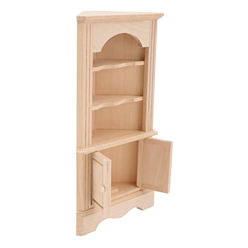 ibasenice Miniatur Holzschrank für Puppenhaus Robustes Handgefertigtes Möbelmodell Naturfarben Langlebig und Detailgetreu als Mini Haus Dekoration und Sammlerstück von ibasenice