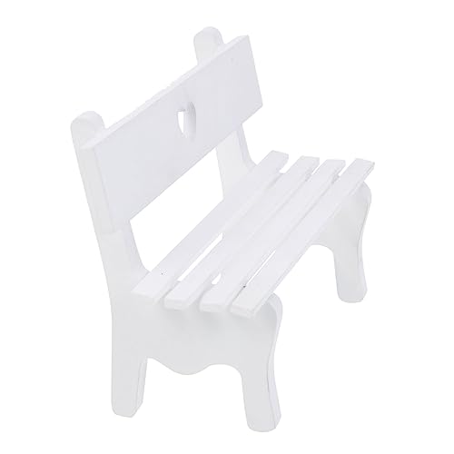 ibasenice Mini-hausstuhl Holzornament Miniatur-deckbank Für Die Inneneinrichtung von ibasenice