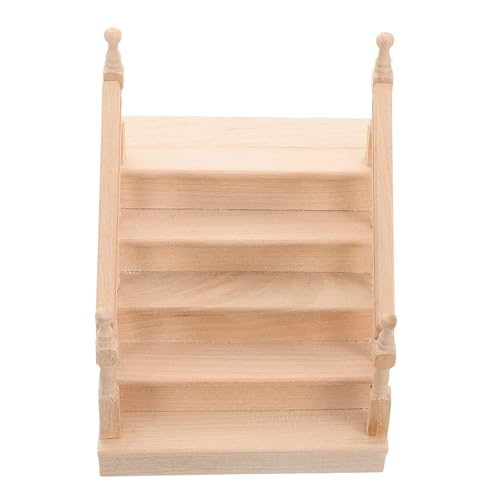 ibasenice Miniatur Holztreppenpuppenhausmöbel Accessoires Für Miniatur Szenenmodelle Und Bastelprojekte Winzig Dekorative Treppe Mini House Treppendekoration von ibasenice
