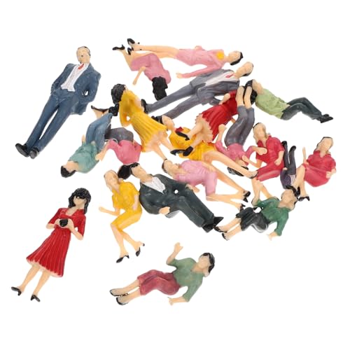 ibasenice Bemalte Figuren Aus Gussformen – 20 Miniaturfiguren Für Modelleisenbahn-Layout von ibasenice