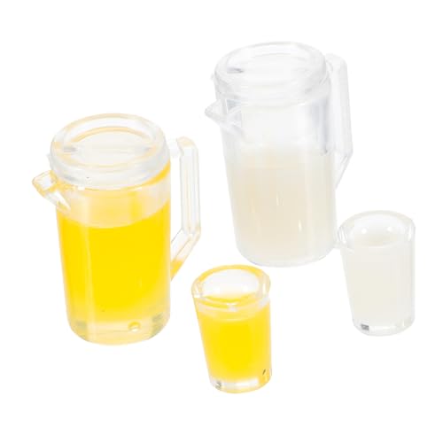 ibasenice Miniatur-orangensaft-Spielzeug 2er-Pack Für Puppenhaus-Dekoration Zubehör von ibasenice
