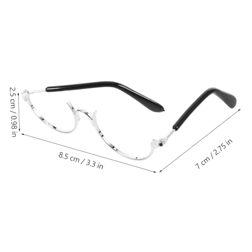 ibasenice Miniatur Puppenbrille Halbtransparenter Metallrahmen Silber Drahtbrille Puppenhaus Zubehör Stilvolles Kostüm Accessoire für Sammler und Doll Crafts ibasenice Miniatur Puppenbrille Halbtransparenter Metallrahmen Silber Drahtbrille Puppenhaus Zubehör Stilvolles Kostüm Accessoire für Sammler und Doll Crafts von ibasenice