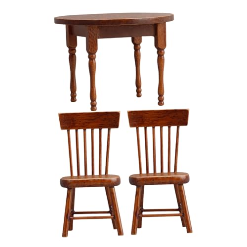 ibasenice Miniatur Puppenhaus Möbel Set Tisch Stühle im Maßstab Spielhaus Möbel für Puppenmöbel Wohnzimmer Esszimmer Schlafzimmer Dekor Holzfarbenes Miniatur Tisch Stuhl Modell ibasenice Miniatur Puppenhaus Möbel Set Tisch Stühle im Maßstab Spielhaus Möbel für Puppenmöbel Wohnzimmer Esszimmer Schlafzimmer Dekor Holzfarbenes Miniatur Tisch Stuhl Modell von ibasenice