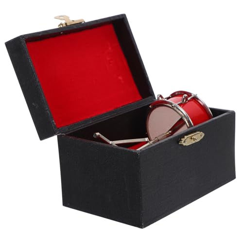 ibasenice Miniatur Schlagzeug Modell Realistische Mini Trommel Dekoration Detailliertes Musikinstrument Ornament für Heim und Desktop Deko für Musikliebhaber und von ibasenice
