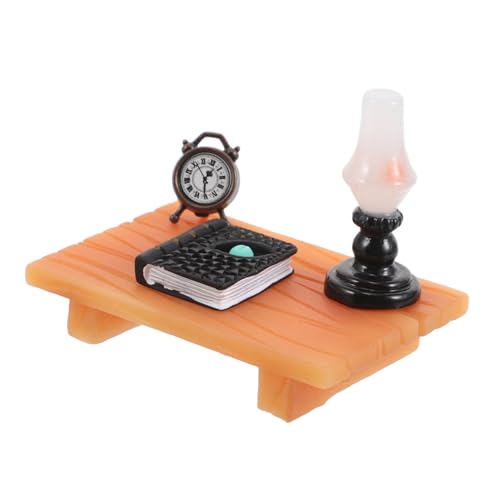 ibasenice Miniatur Schreibtisch mit Wecker und Lampe DIY Miniatur Möbel für Puppenhaus Dekoration Kompakt und Platzsparend für Sammler und Kleine Räume ibasenice Miniatur Schreibtisch mit Wecker und Lampe DIY Miniatur Möbel für Puppenhaus Dekoration Kompakt und Platzsparend für Sammler und Kleine Räume von ibasenice