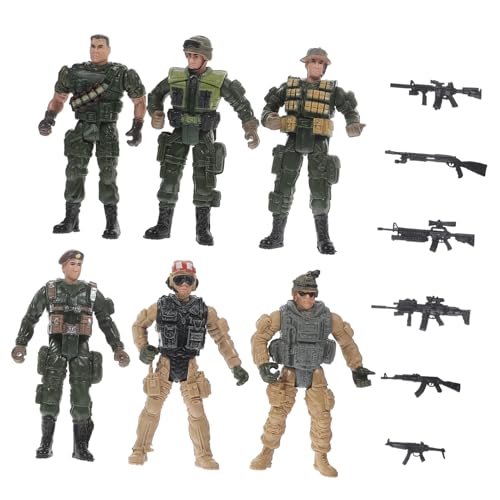 ibasenice Miniatur Soldatenfiguren aus Robustem Kunststoff Detailgetreue Kleine Militärmodelle Vielseitig für Sandtisch Dekoration Sammler und Teiliges Mini Figuren Kit von ibasenice