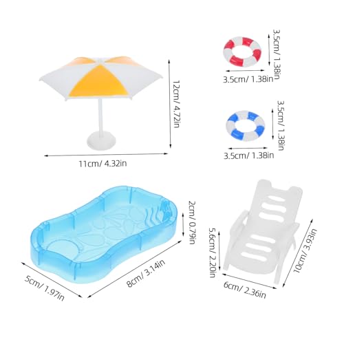 ibasenice Miniatur Strand Schwimmbecken Strandstuhl Sonnenschirm und Schwimmring Detailreiches DIY miniaturhaus zubehör für Puppenhaus Leicht Zusammenbaubar Tragbar für Indoor Outdoor Spiel ibasenice Miniatur Strand Schwimmbecken Strandstuhl Sonnenschirm und Schwimmring Detailreiches DIY miniaturhaus zubehör für Puppenhaus Leicht Zusammenbaubar Tragbar für Indoor Outdoor Spiel von ibasenice