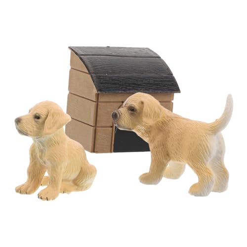 ibasenice Miniatur-hundehaus-Set Spielzeug-welpenfiguren Für Puppenhaus- von ibasenice
