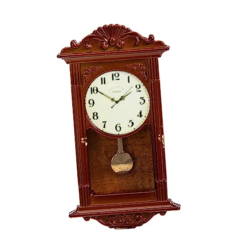 ibasenice Miniatur-Vintage-römische Uhr Puppenmöbel Puppenstubenmöbel Miniaturmöbel Uhr Puppenhausmöbel Puppenhaus Puppenhausspielzeug Mini-Uhren Brown Metall von ibasenice