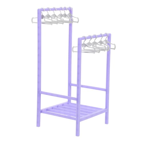 ibasenice Miniatur Wäschegestell mit Kleiderbügeln Realistisches Puppenhaus Kleiderständer Zubehör Platzsparendes Design für Puppenkleidung und Miniatur Schrank-Organisation ibasenice Miniatur Wäschegestell mit Kleiderbügeln Realistisches Puppenhaus Kleiderständer Zubehör Platzsparendes Design für Puppenkleidung und Miniatur Schrank-Organisation von ibasenice