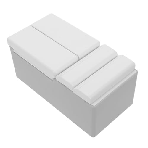 ibasenice Miniatur-doppel-tür Puppenhaus Kühlschrank mit Licht Weiße Miniatur-kühlschrank Puppenhaus-Dekoration Interaktive Beleuchtung Installieren Passend für Puppenhäuser von ibasenice