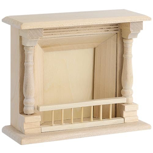 ibasenice Miniatur-holzkamin im Maßstab 1:12 – Unfertige DIY-puppenhausmöbel mit Realistischem Design für Puppenhausausstellung, DIY-bastelprojekte, Mini-heimdekoration ibasenice Miniatur-holzkamin im Maßstab 1:12 – Unfertige DIY-puppenhausmöbel mit Realistischem Design für Puppenhausausstellung, DIY-bastelprojekte, Mini-heimdekoration von ibasenice