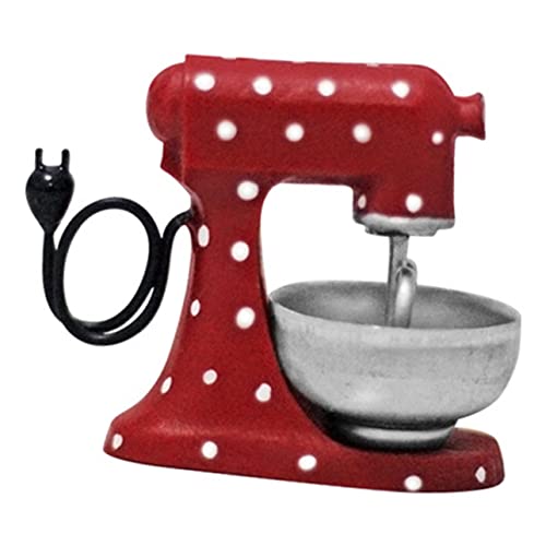 ibasenice Mixer Spielzeugküche Vor, Spiel Zu Kleines Küchengerät Miniaturfigur Heimtextilien Simulation Mini- Miniaturfigurendekoration Wohnaccessoires Rot Harz von ibasenice