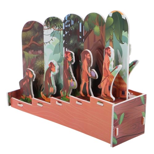 ibasenice Pädagogisches Puzzle-Set Zur Evolution des Menschen Aufbewahrungsfach Für Wissenschaftliche Kinderspielzeuge von ibasenice