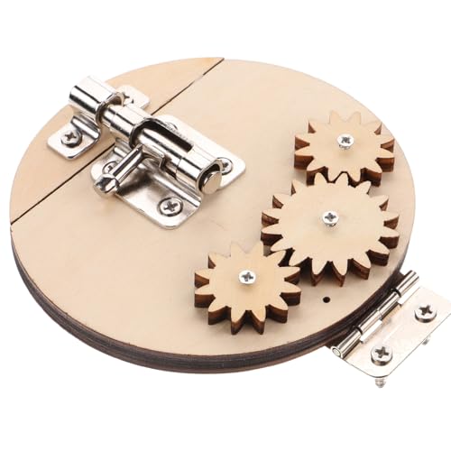 ibasenice Montessori Beschäftigungsbrett für Kleinkinder Holzspielzeug mit Zahnrädern Sensorisches Activity Board für Feinmotorik Reise Spielzeug Kreative Wanddekoration von ibasenice