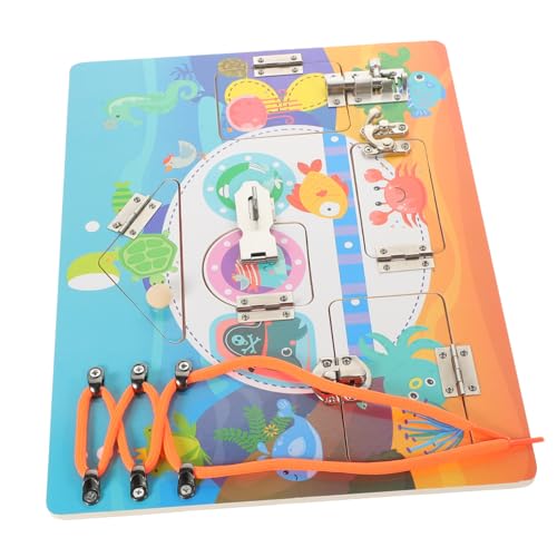 ibasenice Montessori Busy Board für Kleinkinder Pädagogisches Lernspielzeug Feinmotorik Hand Auge Koordination und Fingerfertigkeit Altersgerechtes Aktivitätsspielzeug Geschenkidee von ibasenice