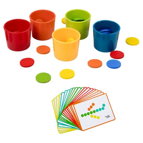 ibasenice Spielsachen Montessori Farbklassifizierungsbecher Aus Lernspielzeug Für Kleinkinder Zur Der Farberkennung Und Feinmotorik 1 Set Für Babys Von 1 3 Jahren Kinderspielzeug von ibasenice