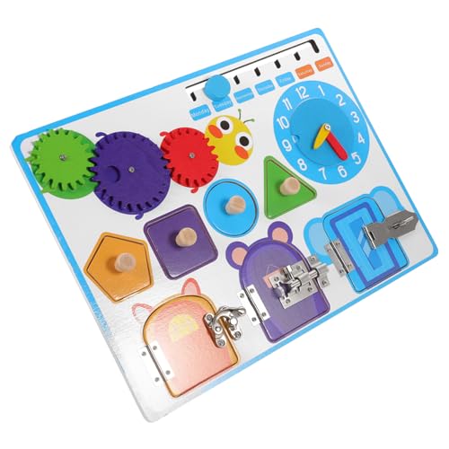 ibasenice Montessori Holz Busy Board Lernspielzeug für Kleinkinder Jahre Interaktives Pädagogisches Sensorikspielzeug zur Feinmotorik Robust und Sicher zum Geburtstag Jungen Mädchen von ibasenice
