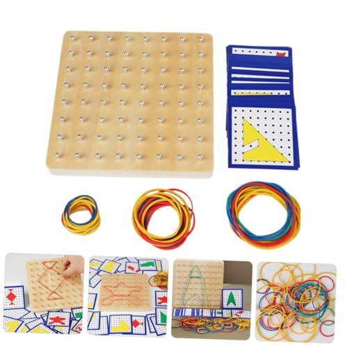 ibasenice Montessori Holz Geoboard Lernspielzeug Nagelbrett für Ab Jahren Pädagogisches Formen Brett mit Gummibändern Kreatives Tangram Puzzle zur Feinmotorik und Formenverständnis ibasenice Montessori Holz Geoboard Lernspielzeug Nagelbrett für Ab Jahren Pädagogisches Formen Brett mit Gummibändern Kreatives Tangram Puzzle zur Feinmotorik und Formenverständnis von ibasenice