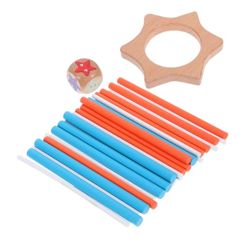 ibasenice Montessori Holzspiel Balance Stick Spiel Buntes Geschicklichkeitsspiel für Erwachsene Geduld Training Hand Auge Koordination für Familie Party und Reisen von ibasenice