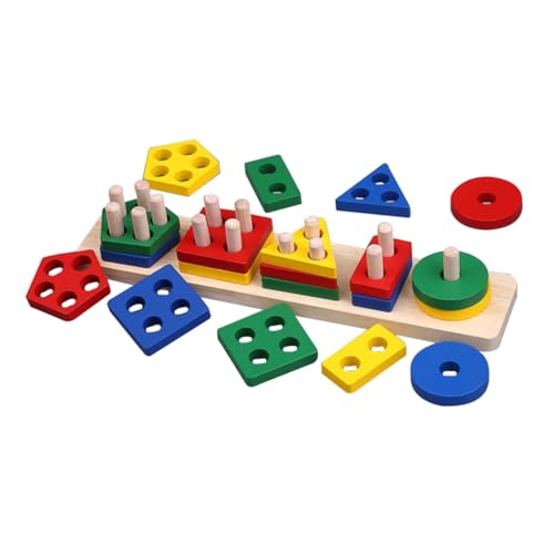 ibasenice Montessori Holzspielzeug Jahre Farb und Formensortierspiel für Kleinkinder Motorische Entwicklung Handliche Lernbausteine Fördert Farberkennung und Feinmotorik Teiliges ibasenice Montessori Holzspielzeug Jahre Farb und Formensortierspiel für Kleinkinder Motorische Entwicklung Handliche Lernbausteine Fördert Farberkennung und Feinmotorik Teiliges von ibasenice
