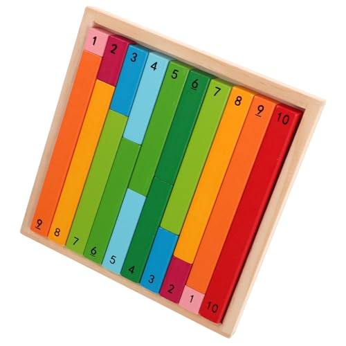 ibasenice Montessori Math Sticks Bunte Holz Zählstäbchen für Grundlegende und Zahlenfertigkeiten Pädagogische Rechenstäbchen Lernspielzeug für Kindergarten und Frühkindliche von ibasenice