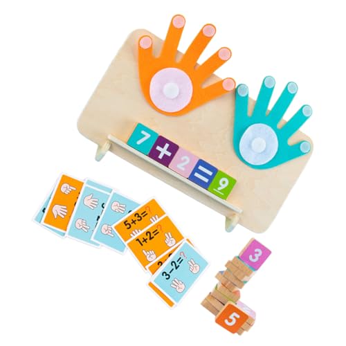 ibasenice Montessori Zahlen Lernspiel Holzspielzeug für Kindergarten Addition Subtraktion zur Kognitiven Entwicklung und Motorischen Sicher und Langlebig für Jungen Einschulung von ibasenice