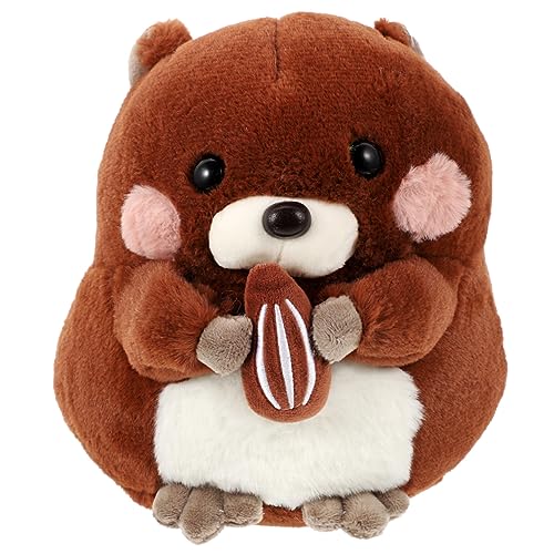 ibasenice Murmeltierpuppe Hamsterspielzeug Für Weihnachtskuscheltiere Kinderspielzeug Das Tier Schwarze Babypuppe Kuscheltiere Für Igelspielzeug Schwarze Puppen Braunes von ibasenice
