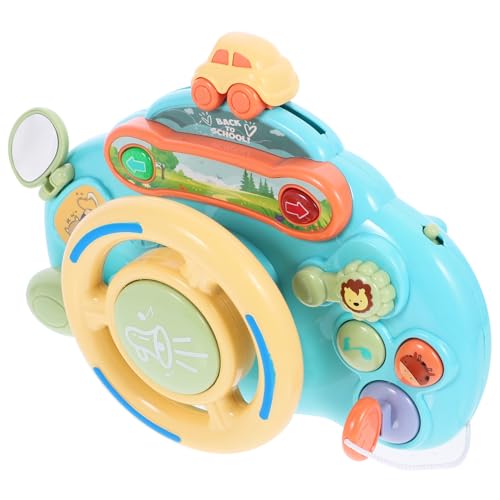 ibasenice Musik Frühkindliche Bildung Tragbares Kinderlenkrad für Simulation und Fahrspaß Sicheres und Langlebiges Design für Drinnen und Draußen von ibasenice