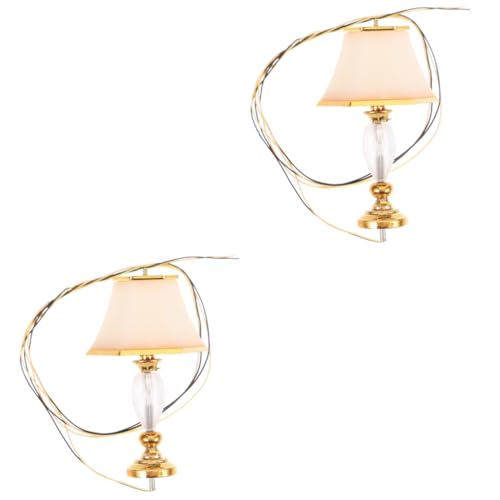 ibasenice Nachttischlampe Für Puppenhaus 2 Stück Puppenhaus Tischlampe Puppenhaus Stehlampe Puppenhaus Led Schreibtischlampe Mini Leselampe Puppenhaus Dekorationszubehör Mini Tischlampe Miniatur von ibasenice