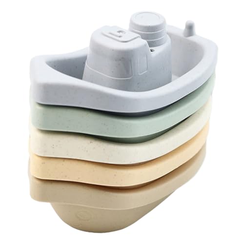 ibasenice Nesting Cups für Kleinkinder Stapelbare Badespielzeuge aus Sicherem Kunststoff Pädagogisches Interaktives Lernspielzeug Geduld Fantasie und Farberkennung von ibasenice