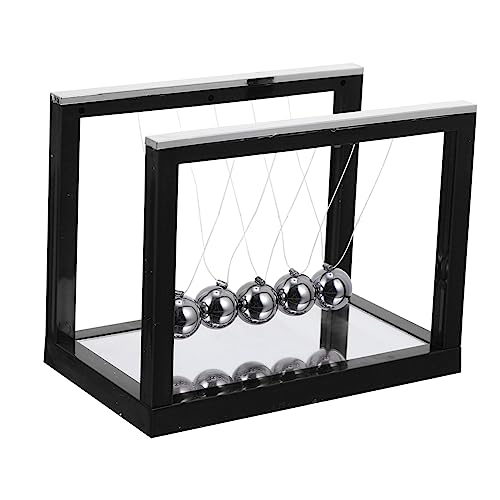 ibasenice Newton schwingt den Ball Newton Gadget Wiegenschaukel Physikalisches kinderspielzeug wissenschaftliches Wiege-Balance-Ball Schmiedeeisen Black von ibasenice