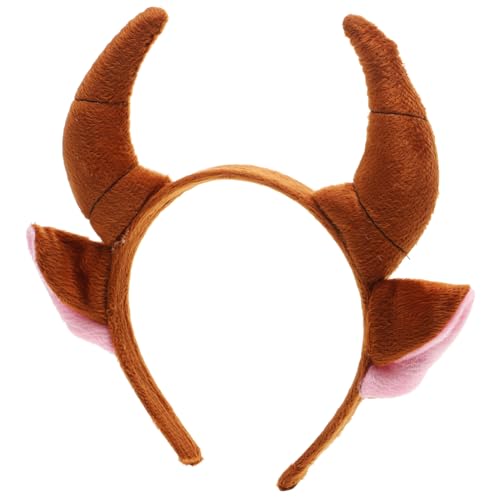 ibasenice Ox Horn Stirnband Tierohren Kopfband für Erwachsene Braunes Cosplay Kostüm Zubehör Stilvolles Cartoon Design für Halloween Party und Karneval ibasenice Ox Horn Stirnband Tierohren Kopfband für Erwachsene Braunes Cosplay Kostüm Zubehör Stilvolles Cartoon Design für Halloween Party und Karneval von ibasenice