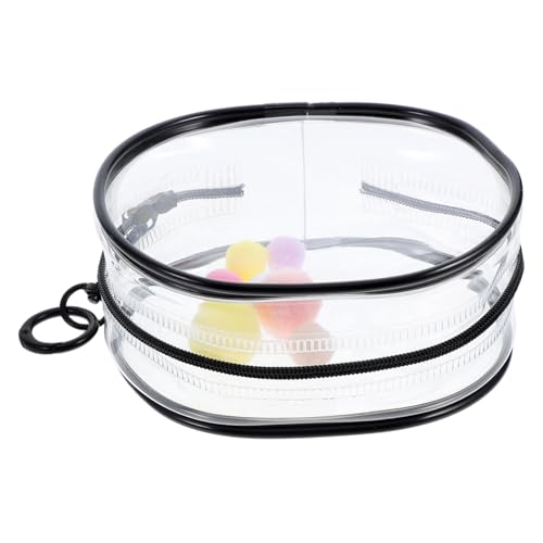 ibasenice PVC Puppen Organizer mit Schlüsselanhänger Tragbare Transparente Tasche für Mini Figuren zum Aufbewahren und Präsentieren von Puppen von ibasenice