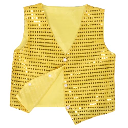ibasenice Pailletten Weste Glitzer Tanzkostüm für Jungen Mädchen Hip-hop Bühnenoutfit Performance Party Tanzkleidung ibasenice Pailletten Weste Glitzer Tanzkostüm für Jungen Mädchen Hip-hop Bühnenoutfit Performance Party Tanzkleidung von ibasenice
