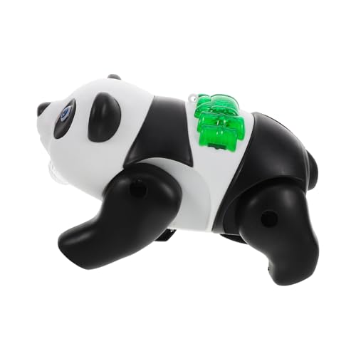 ibasenice Panda Mit Bewegung Laufender Panda Tier Musik Haustier Klein Elektrisch Elektronisch Haustier Elektrisch Musikalisch Kunststoff Schwarz von ibasenice