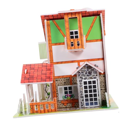 ibasenice Papiermodell Gartenhaus DIY Bausatz Bastelspielzeug Puzzle für Jährige Kreatives Miniatur Haus zum Selberbauen und Dekorieren von ibasenice