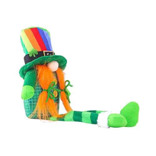 ibasenice Patrick's Day Deko Puppe Kleeblatt Figur Desktop Dekoration Cartoon Stofftier und Langlebig Hautfreundlich für Schlafzimmer Wohnzimmer Büro von ibasenice