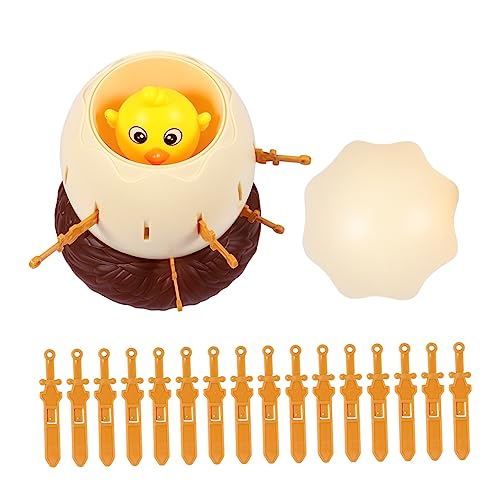 ibasenice Pirateneier Mit Schwertern Brett Für Mini- Für Eier Für Und Mädchen Piratenspielzeug Mini-küken Puppenhaus Lustiges Kükenfass Plastik Yellow von ibasenice