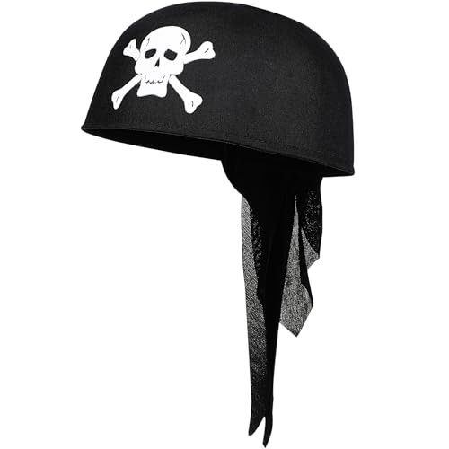 ibasenice Piratenhut mit - – Unisex-filzhut, Verstellbar, für Halloween-kostümpartys Und Cosplay von ibasenice